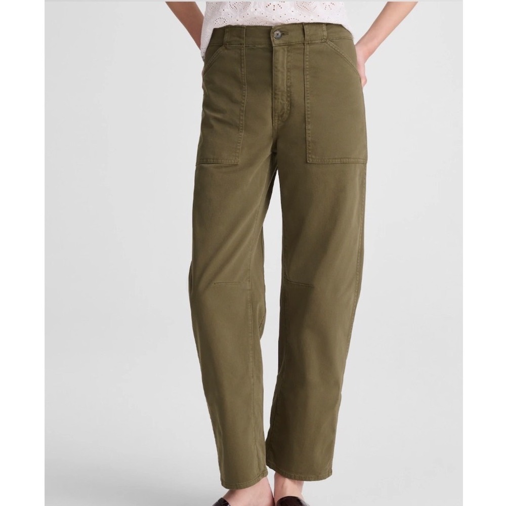 Madewell Olive Green Utility Wide-Leg Trousers NWT